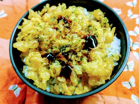 テキトーすぎるけど旨い＊青のり天かす丼